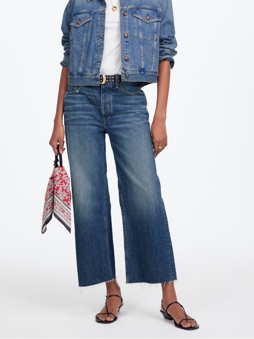 Madewell low-slung baggy Crop Jeans